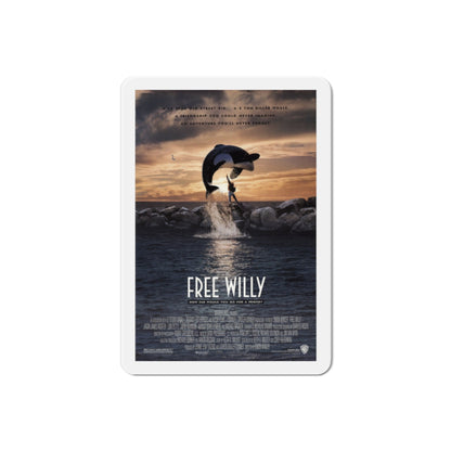 Free Willy 1993 Movie Poster Die-Cut Magnet-2" x 2"-The Sticker Space