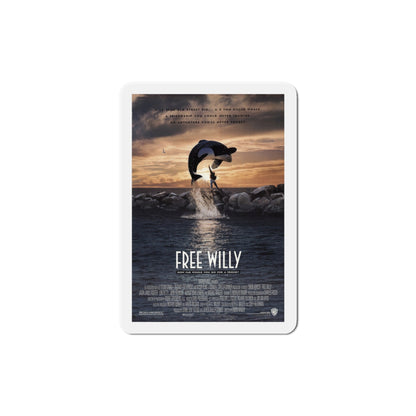 Free Willy 1993 Movie Poster Die-Cut Magnet-5" x 5"-The Sticker Space