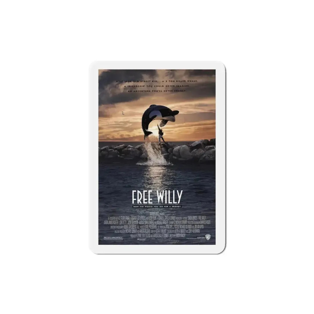 Free Willy 1993 Movie Poster Refrigerator Magnet - The Sticker Space
