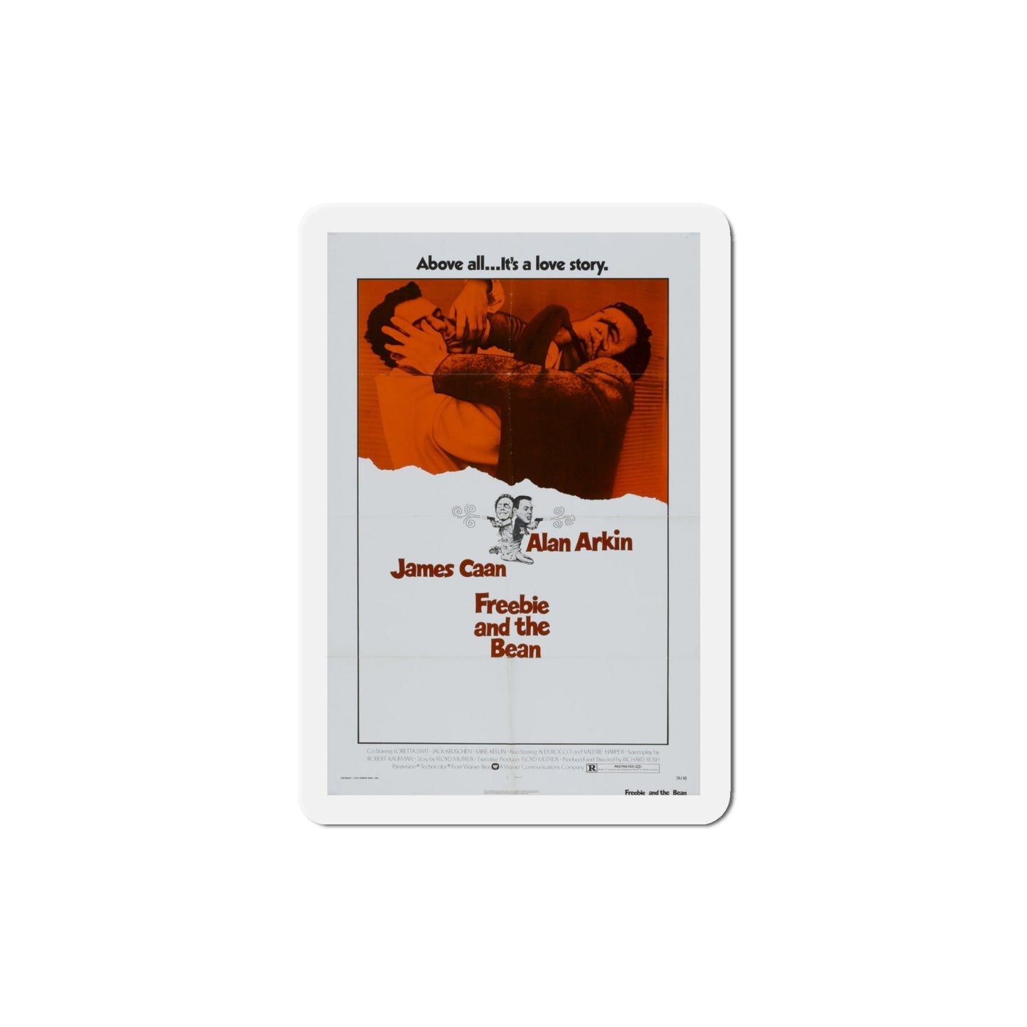 Freebie and the Bean 1974 Movie Poster Die-Cut Magnet-4 Inch-The Sticker Space