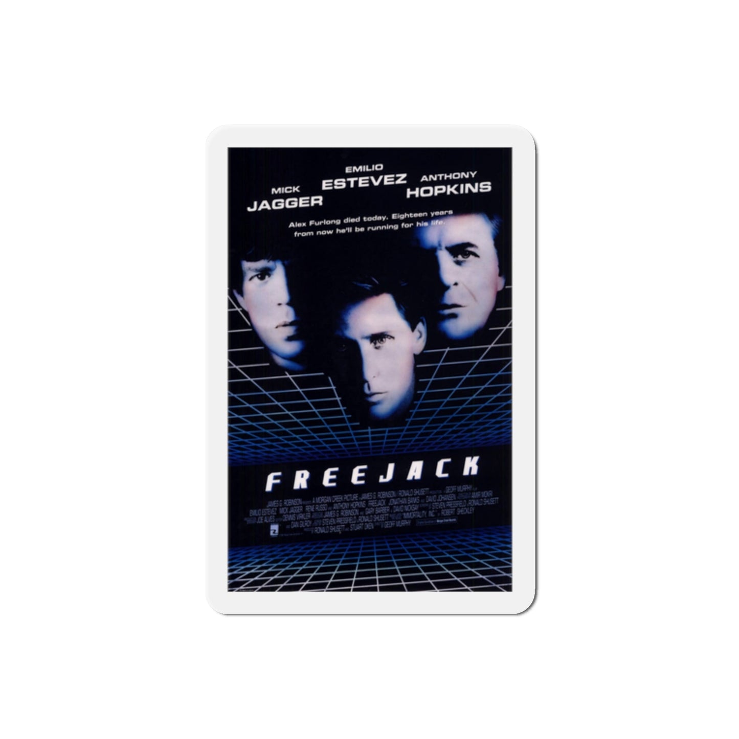 Freejack 1992 Movie Poster Die-Cut Magnet-2" x 2"-The Sticker Space