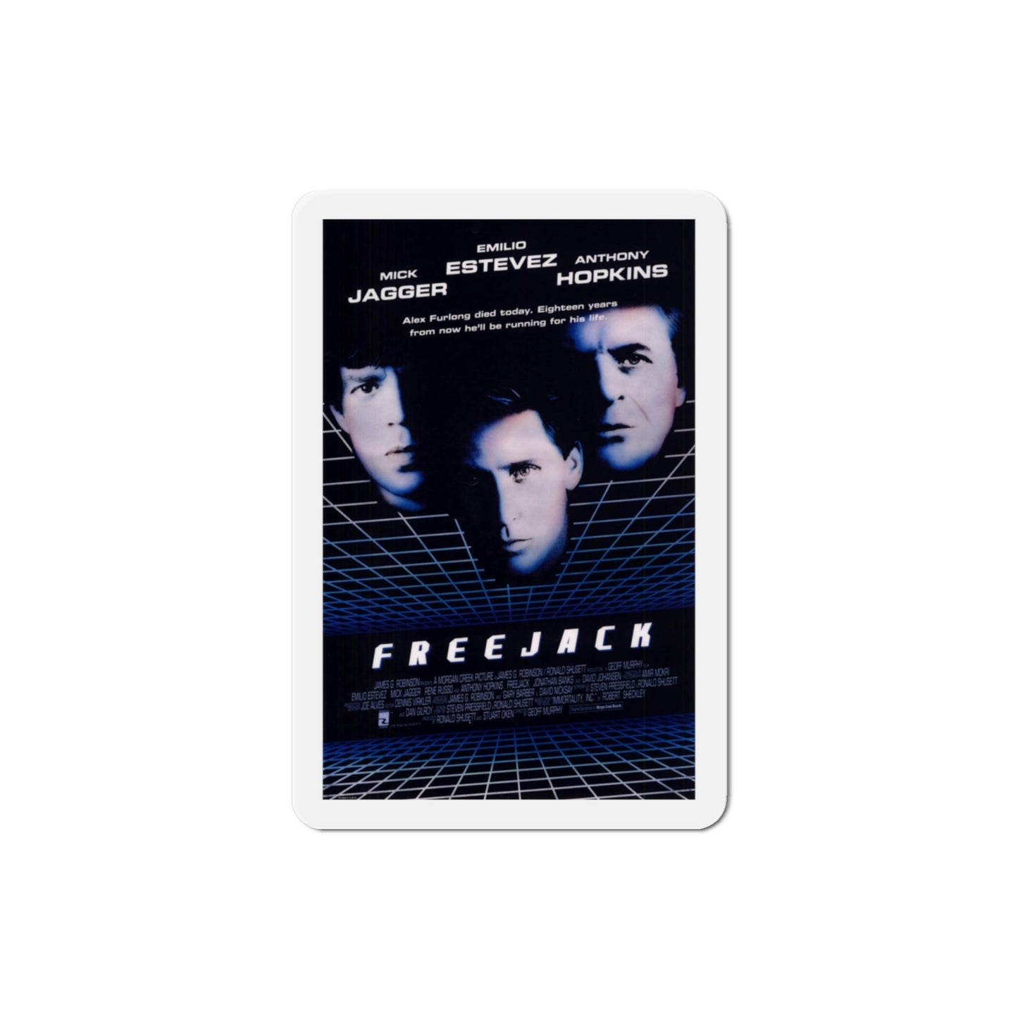 Freejack 1992 Movie Poster Die-Cut Magnet-3" x 3"-The Sticker Space