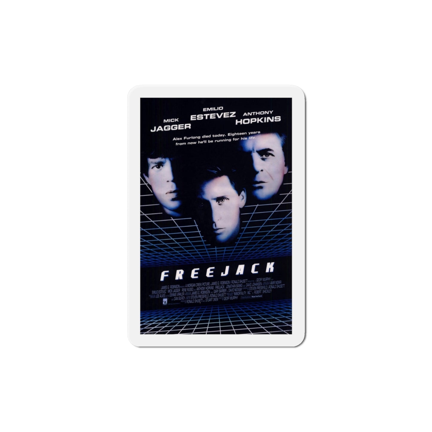 Freejack 1992 Movie Poster Die-Cut Magnet-5" x 5"-The Sticker Space