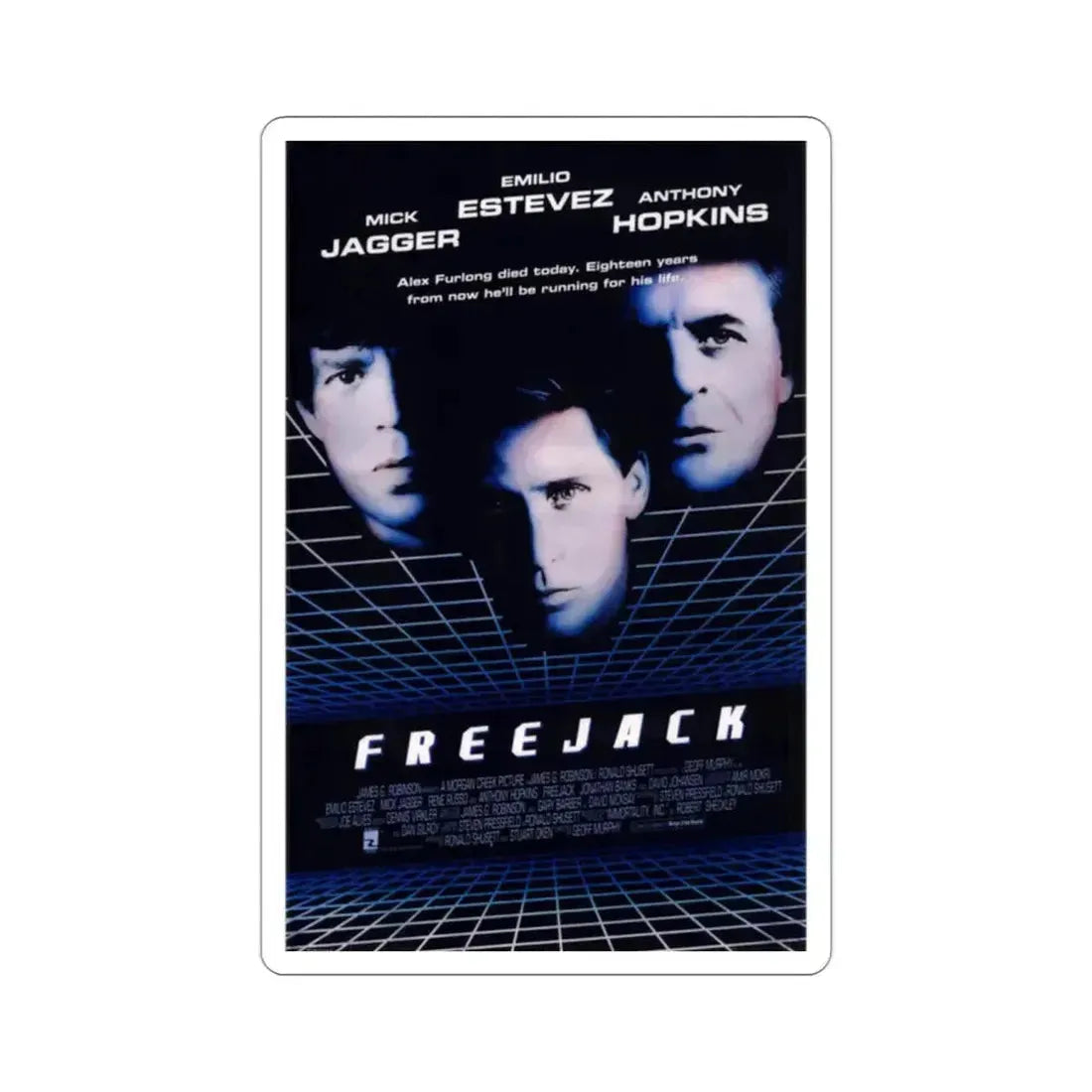 Freejack 1992 Movie Poster STICKER Vinyl Die-Cut Decal 2 Inch - The Sticker Space