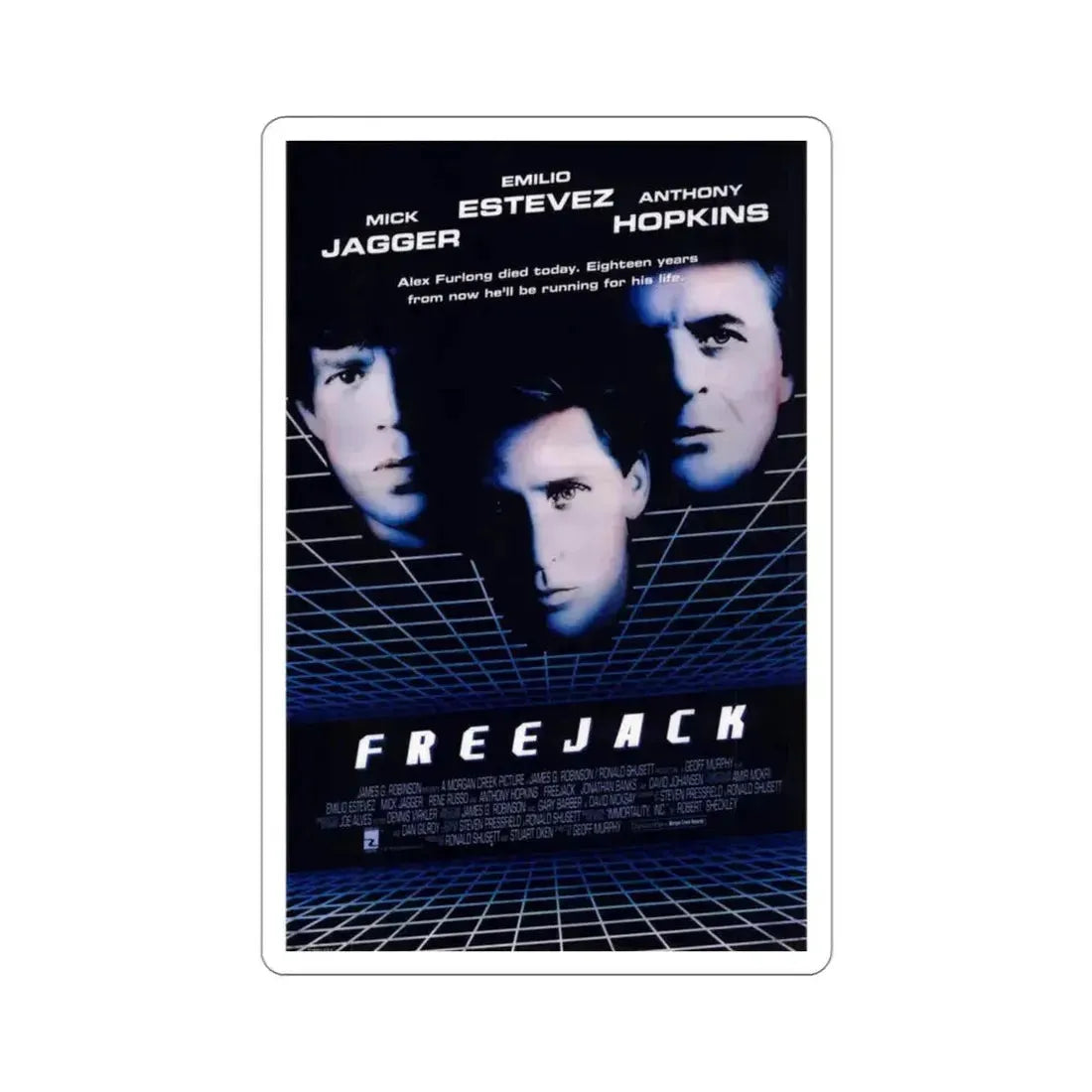 Freejack 1992 Movie Poster STICKER Vinyl Die-Cut Decal 3 Inch - The Sticker Space