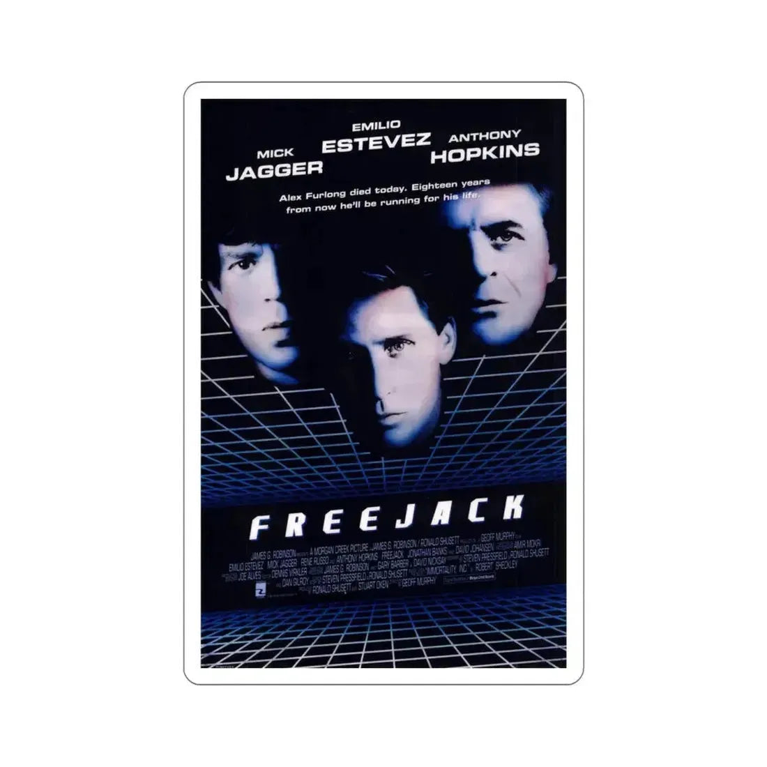 Freejack 1992 Movie Poster STICKER Vinyl Die-Cut Decal 6 Inch - The Sticker Space