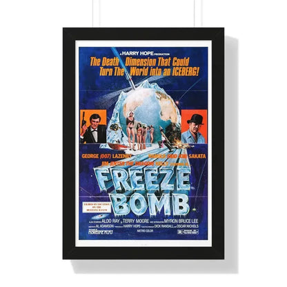 FREEZE BOMB (DEATH DIMENSION) 1978 - Framed Movie Poster 16″ x 24″ Black - The Sticker Space