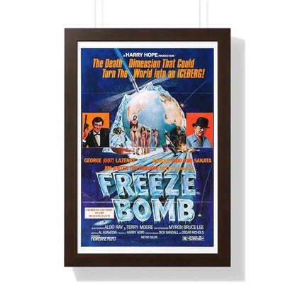 FREEZE BOMB (DEATH DIMENSION) 1978 - Framed Movie Poster 16″ x 24″ Walnut - The Sticker Space
