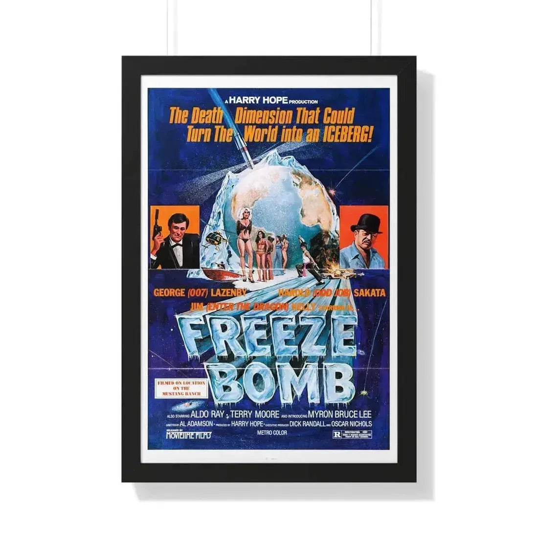 FREEZE BOMB (DEATH DIMENSION) 1978 - Framed Movie Poster 20" x 30" Black - The Sticker Space