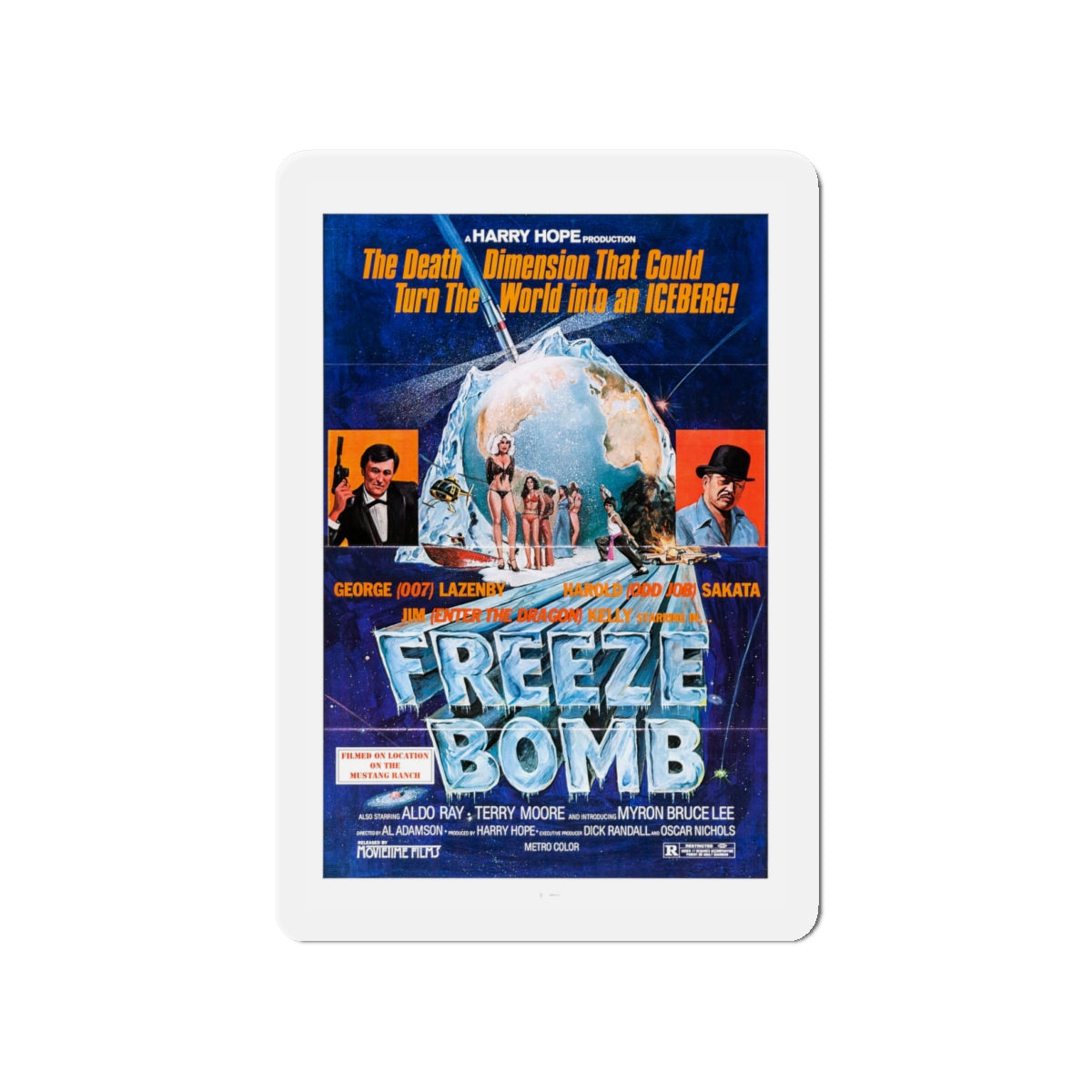 FREEZE BOMB (DEATH DIMENSION) 1978 Movie Poster - Die-Cut Magnet-4" x 4"-The Sticker Space