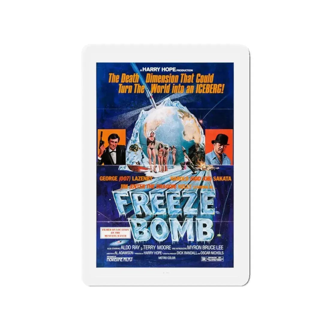 FREEZE BOMB (DEATH DIMENSION) 1978 Movie Poster - Refrigerator Magnet 3 Inch - The Sticker Space
