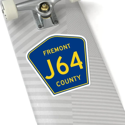 Fremont County Route J64 IA (Iowa) (Road Sign) STICKER Vinyl Kiss-Cut Decal - The Sticker Space