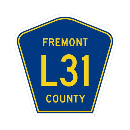 Fremont County Route L31 IA (Iowa) (Road Sign) STICKER Vinyl Kiss-Cut Decal 3 Inch White - The Sticker Space