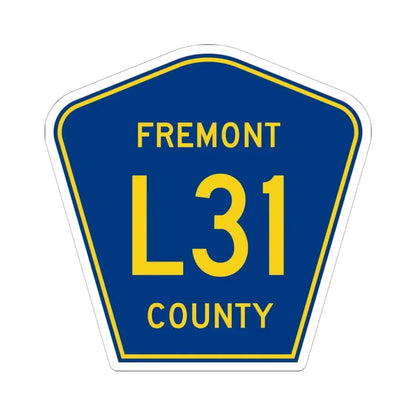 Fremont County Route L31 IA (Iowa) (Road Sign) STICKER Vinyl Kiss-Cut Decal 6 Inch White - The Sticker Space