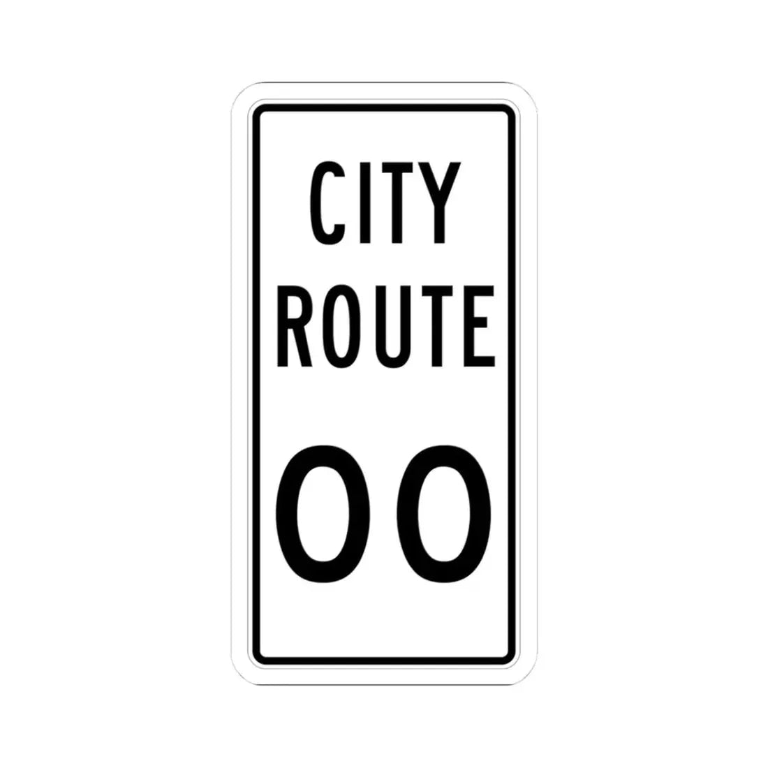 Fremont Ohio city route shield template (Ohio) (Road Sign) STICKER Vinyl Kiss-Cut Decal 3 Inch White - The Sticker Space