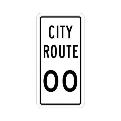 Fremont Ohio city route shield template (Ohio) (Road Sign) STICKER Vinyl Kiss-Cut Decal 6 Inch White - The Sticker Space