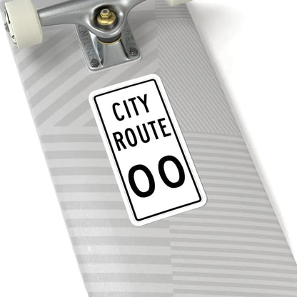 Fremont Ohio city route shield template (Ohio) (Road Sign) STICKER Vinyl Kiss-Cut Decal - The Sticker Space