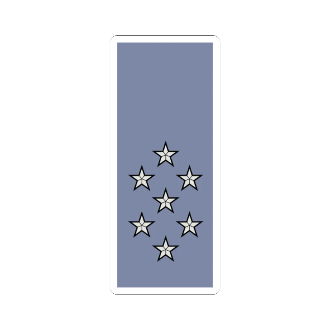 French Army sleeves OF 10 (Military Rank) STICKER Vinyl Kiss-Cut Decal 4 Inch White - The Sticker Space