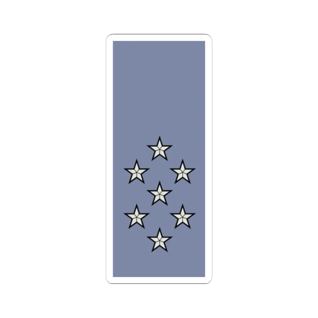 French Army sleeves OF 10 (Military Rank) STICKER Vinyl Kiss-Cut Decal 6 Inch White - The Sticker Space