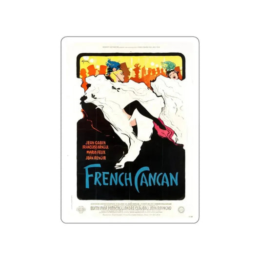 French Cancan (1955), poster (Magazine Illustration) STICKER Vinyl Die-Cut Decal White Die-Cut 2 Inch - The Sticker Space