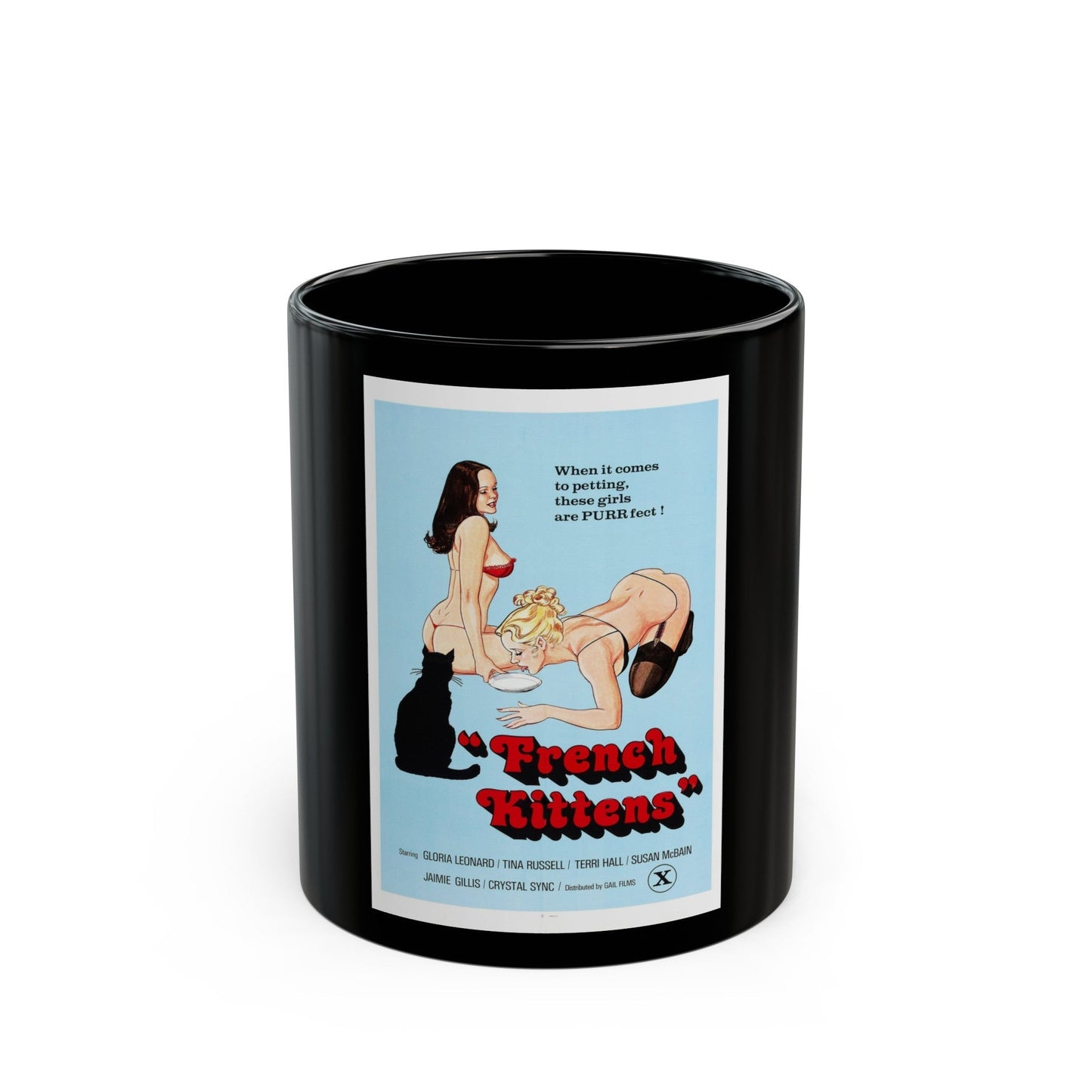 FRENCH KITTENS 1978 Movie Poster - Black Coffee Mug-11oz-The Sticker Space