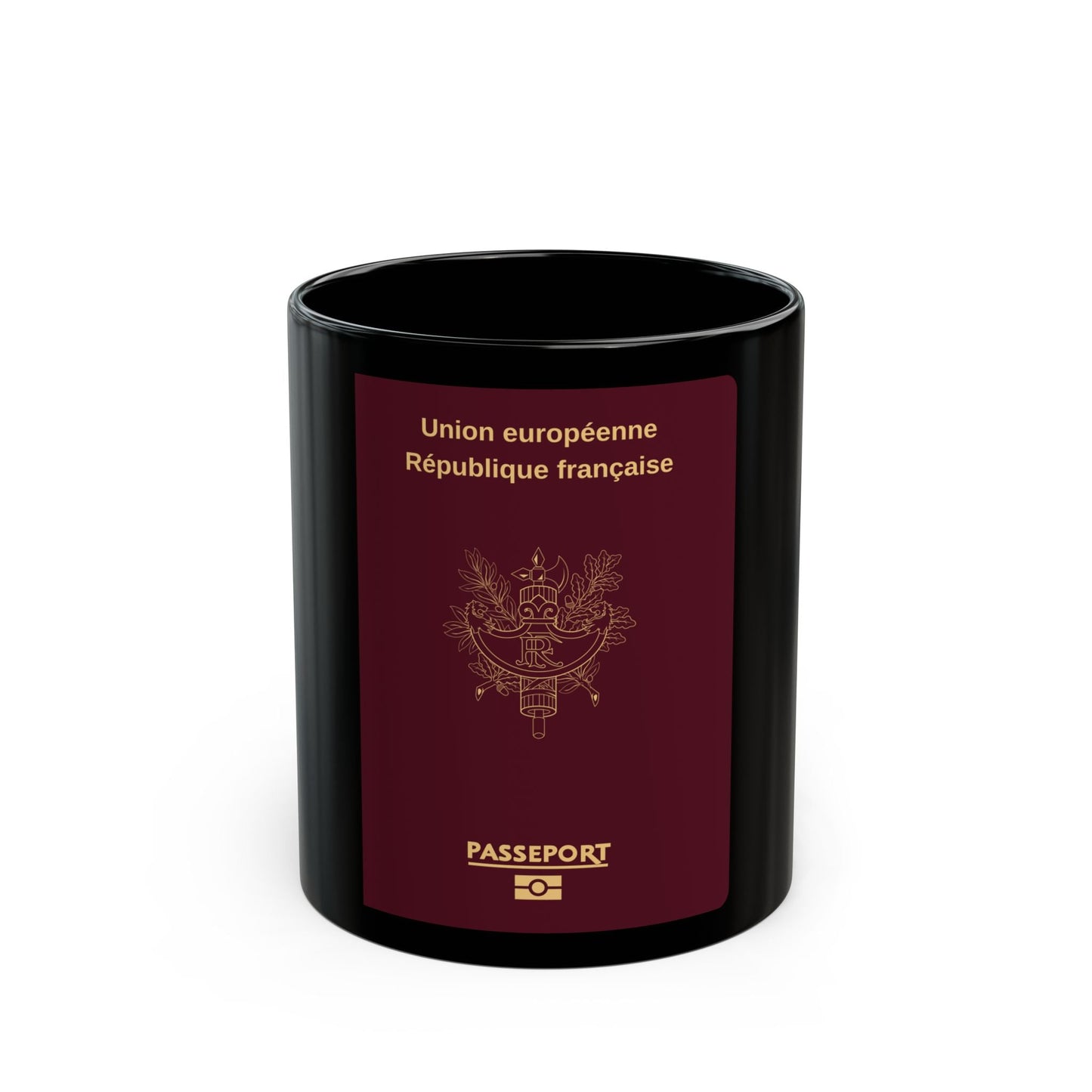 French Passport - Black Coffee Mug