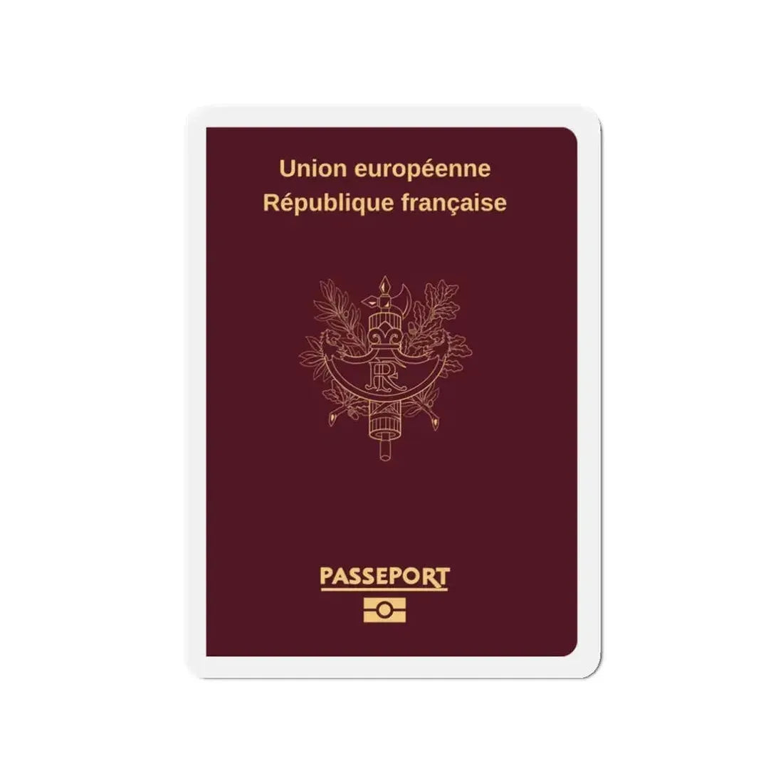 French Passport - Refrigerator Magnet 3 Inch - The Sticker Space