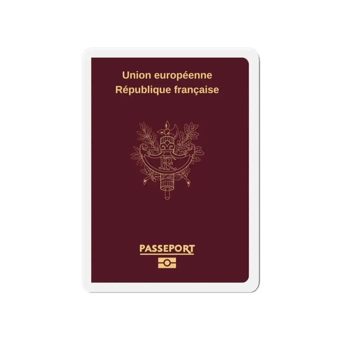 French Passport - Refrigerator Magnet 4 Inch - The Sticker Space