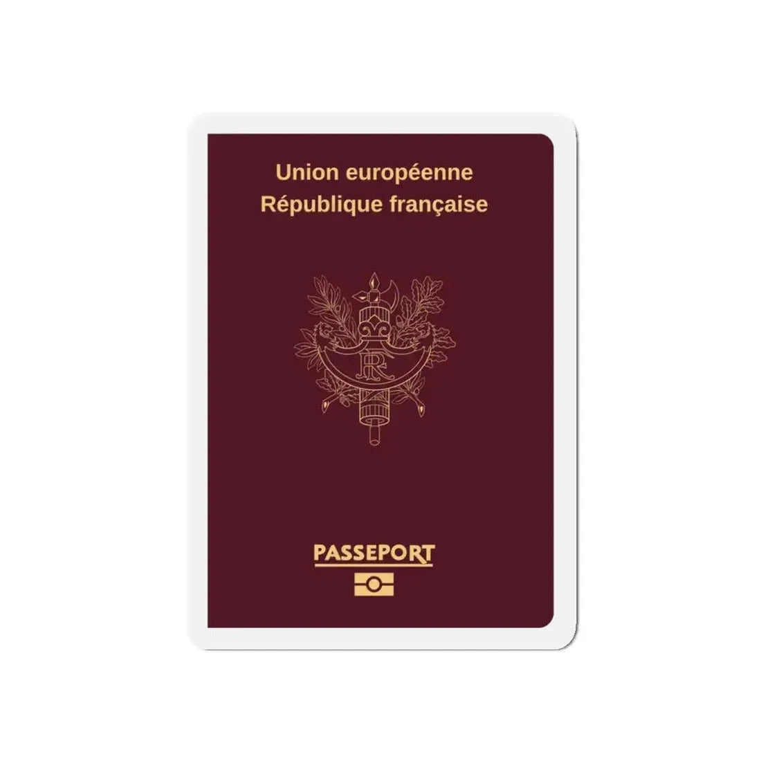 French Passport - Refrigerator Magnet 5 Inch - The Sticker Space