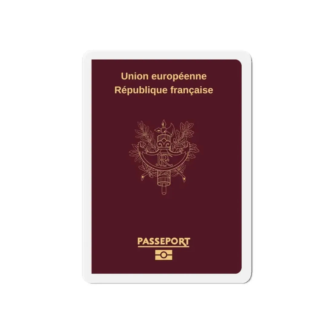 French Passport - Refrigerator Magnet 6 Inch - The Sticker Space