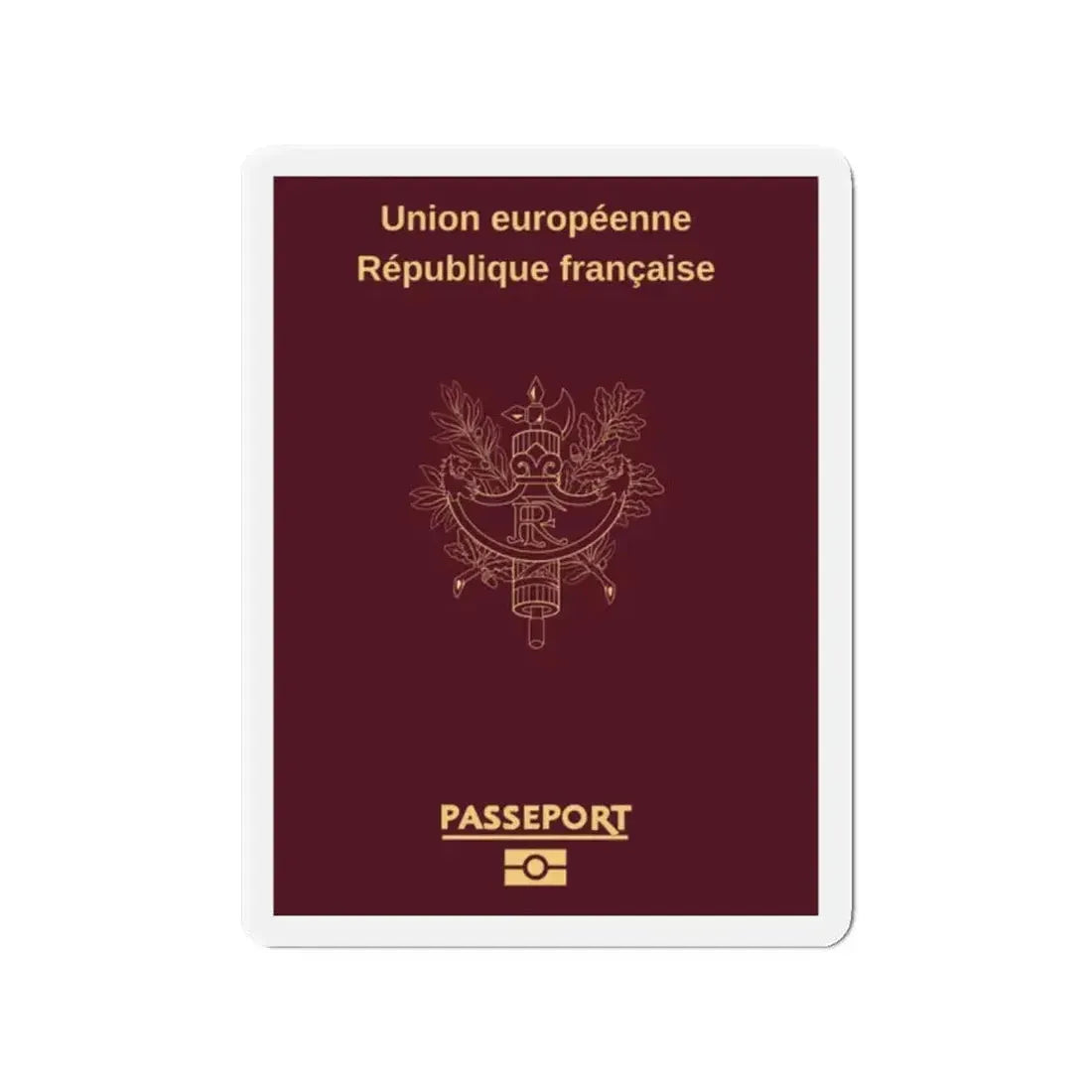 French Passport - Refrigerator Magnet - The Sticker Space