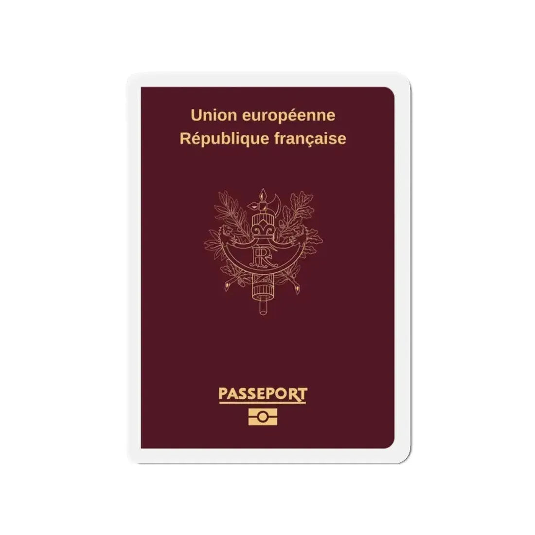 French Passport - Refrigerator Magnet - The Sticker Space