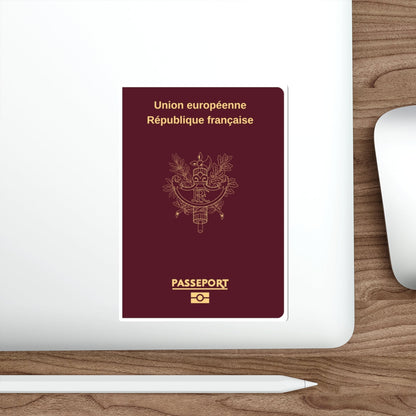 French Passport STICKER Vinyl Die-Cut Decal-The Sticker Space