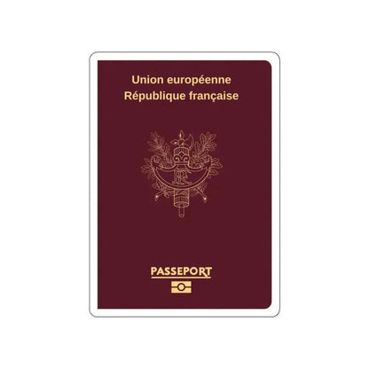 French Passport STICKER Vinyl Die-Cut Decal 4 Inch - The Sticker Space