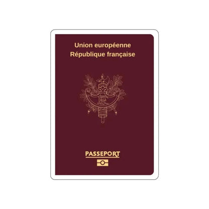 French Passport STICKER Vinyl Die-Cut Decal - The Sticker Space