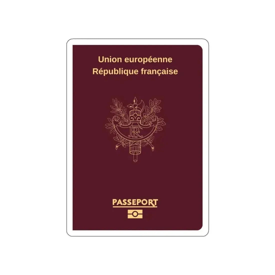 French Passport STICKER Vinyl Die-Cut Decal - The Sticker Space