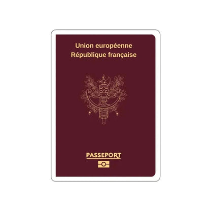 French Passport STICKER Vinyl Die-Cut Decal - The Sticker Space