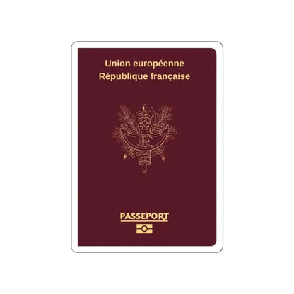 French Passport STICKER Vinyl Die-Cut Decal - The Sticker Space