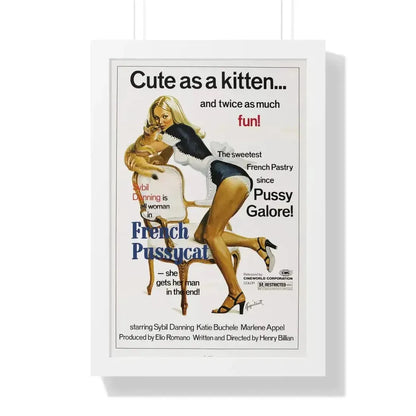 FRENCH PUSSYCAT 1972 - Framed Movie Poster - The Sticker Space