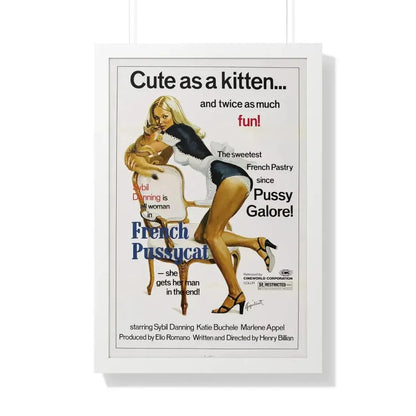 FRENCH PUSSYCAT 1972 - Framed Movie Poster - The Sticker Space