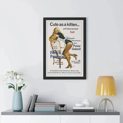 FRENCH PUSSYCAT 1972 - Framed Movie Poster - The Sticker Space