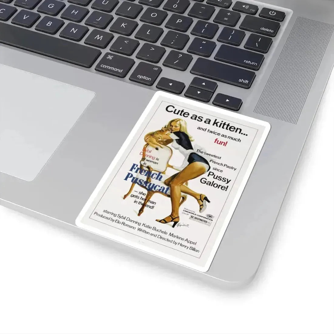 FRENCH PUSSYCAT 1972 Movie Poster - STICKER Vinyl Kiss-Cut Decal - The Sticker Space