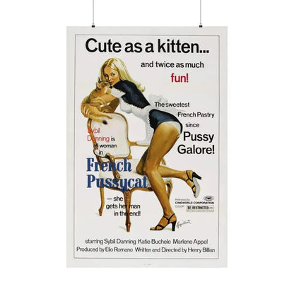 FRENCH PUSSYCAT 1972 - Paper Movie Poster 36" x 54" Matte - The Sticker Space