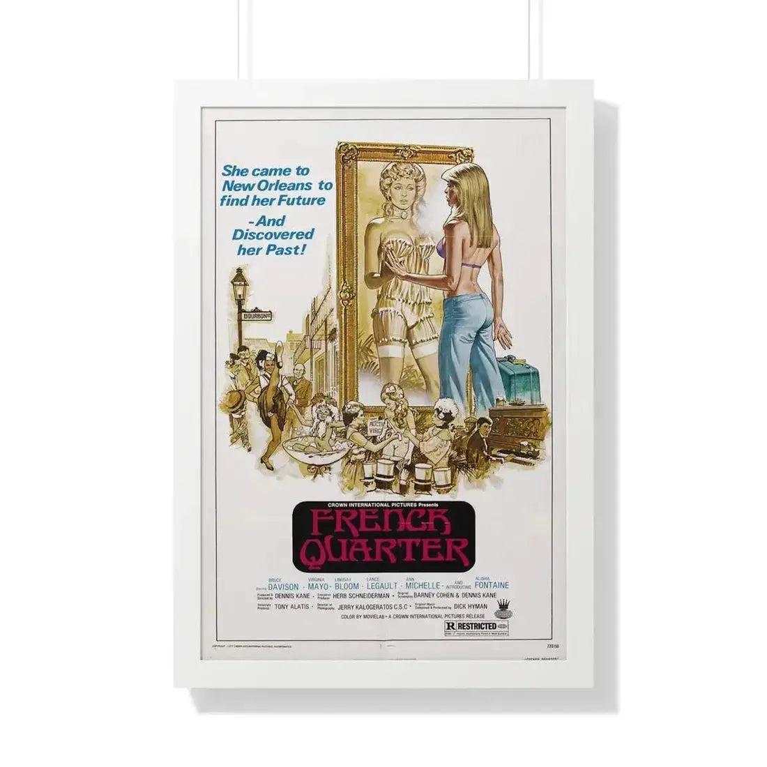 FRENCH QUARTER 1978 - Framed Movie Poster 20" x 30" White - The Sticker Space