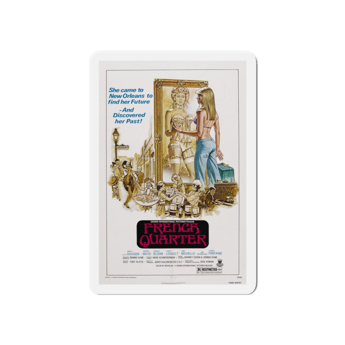 FRENCH QUARTER 1978 Movie Poster - Die-Cut Magnet-6 × 6"-The Sticker Space