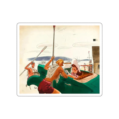 French Without a Struggle, Collier's National Weekly illustration (Magazine Illustration) STICKER Vinyl Die-Cut Decal White Die-Cut 2 Inch - The Sticker Space