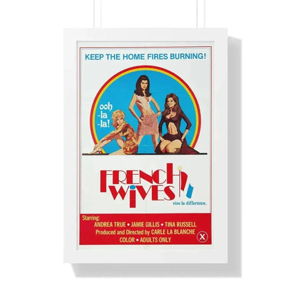 FRENCH WIVES 1979 - Framed Movie Poster 16″ x 24″ White - The Sticker Space
