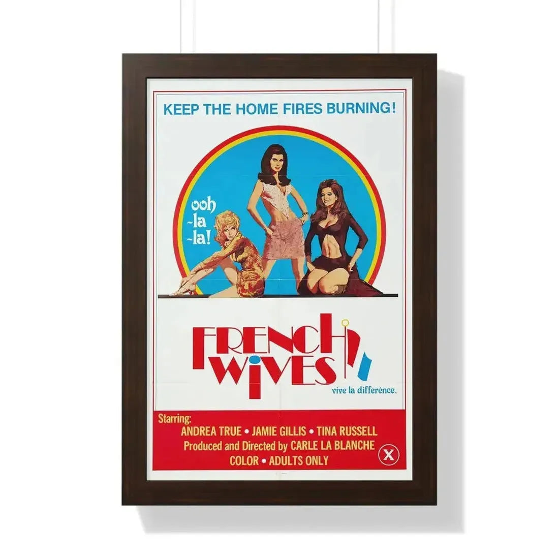 FRENCH WIVES 1979 - Framed Movie Poster - The Sticker Space