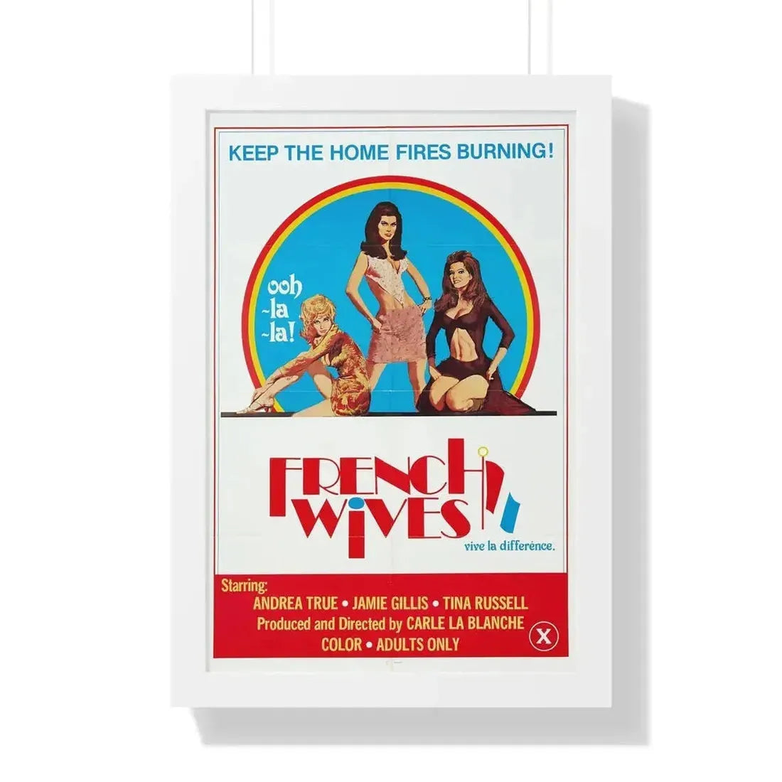 FRENCH WIVES 1979 - Framed Movie Poster - The Sticker Space