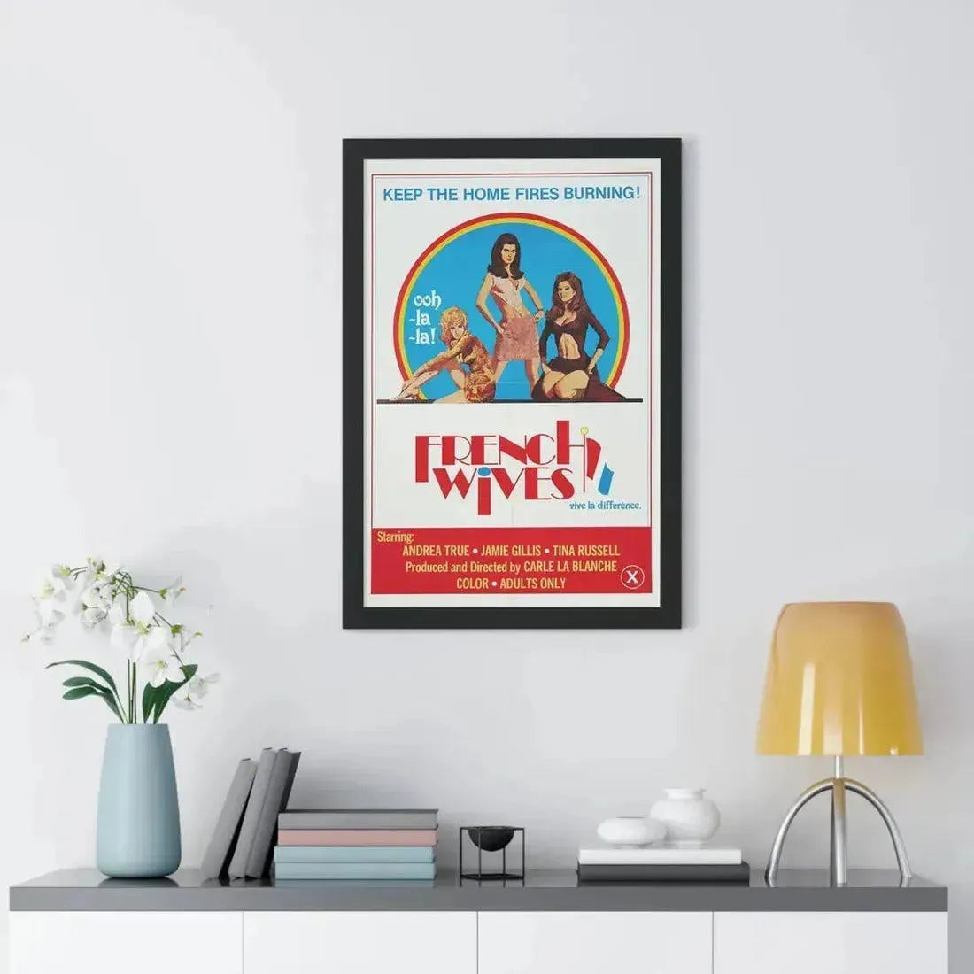 FRENCH WIVES 1979 - Framed Movie Poster - The Sticker Space